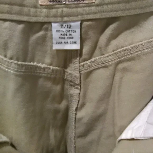 Khakis Rag Washed Comfort Women's Pants Color Beige Size 11/12 - Picture 4 of 8